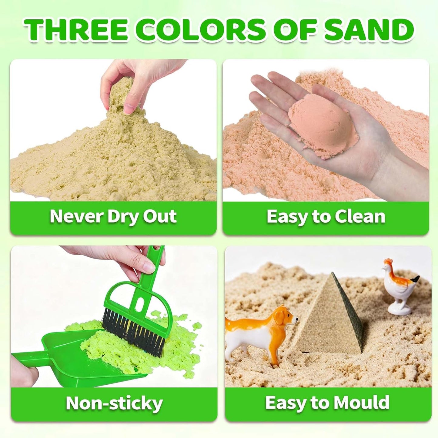 Sensory Bins for Toddlers,Sensory Toys Play Sand Art Kit with Sandbox & Sand Castle Molds & Tools,Indoor Outdoor Beach Toys for Boys and Girls Christmas Birthday Gift (Mermaid Paradise)