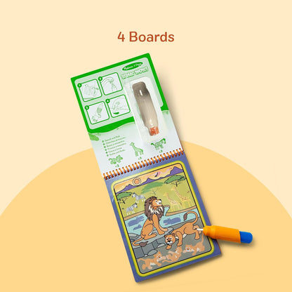 Melissa & Doug On The Go Water Wow! Mess Free Coloring Book, Reusable Water-Reveal Activity Pad, Dinosaurs, Travel Toys, Party Favors, for Toddlers & Kids Ages 3+