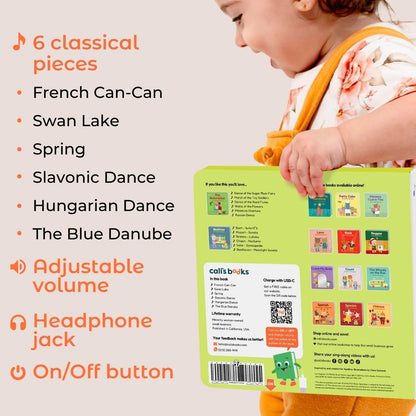 Cali's Books Rock Music Books for Toddlers 1-3 - Singing Button Sound Board Book for 2 Year Old Children, Musical Toddler Rock Songs Toys, 18 Month Interactive Learning Toy, USB-C Rechargeable