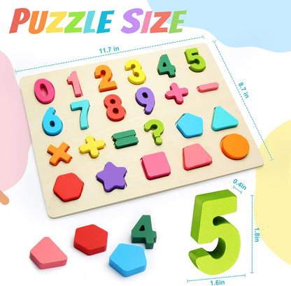 Wooden Puzzles for Toddlers, ABC Alphabet Puzzle, Learning Toys, Preschool Learning Activities, Preschool Educational Toddler Puzzle for Gift Set