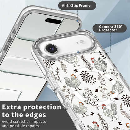 for iPhone 17 Pro Max Case [Compatible with Magsafe],Girls Women Clear Magnetic Case Silicone Shockproof Protective Cover with Pattern Colorful Motivational Letters