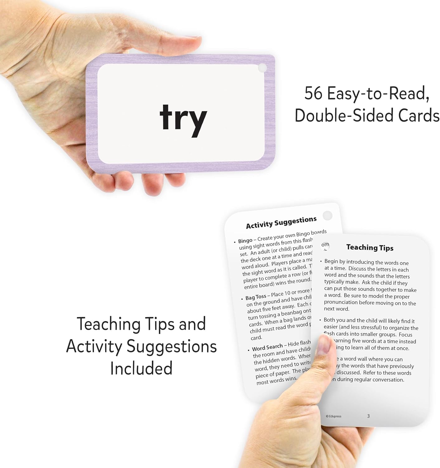 Teacher Created Resources Sight Words Flash Cards - 3 Letter Words (EP62039)