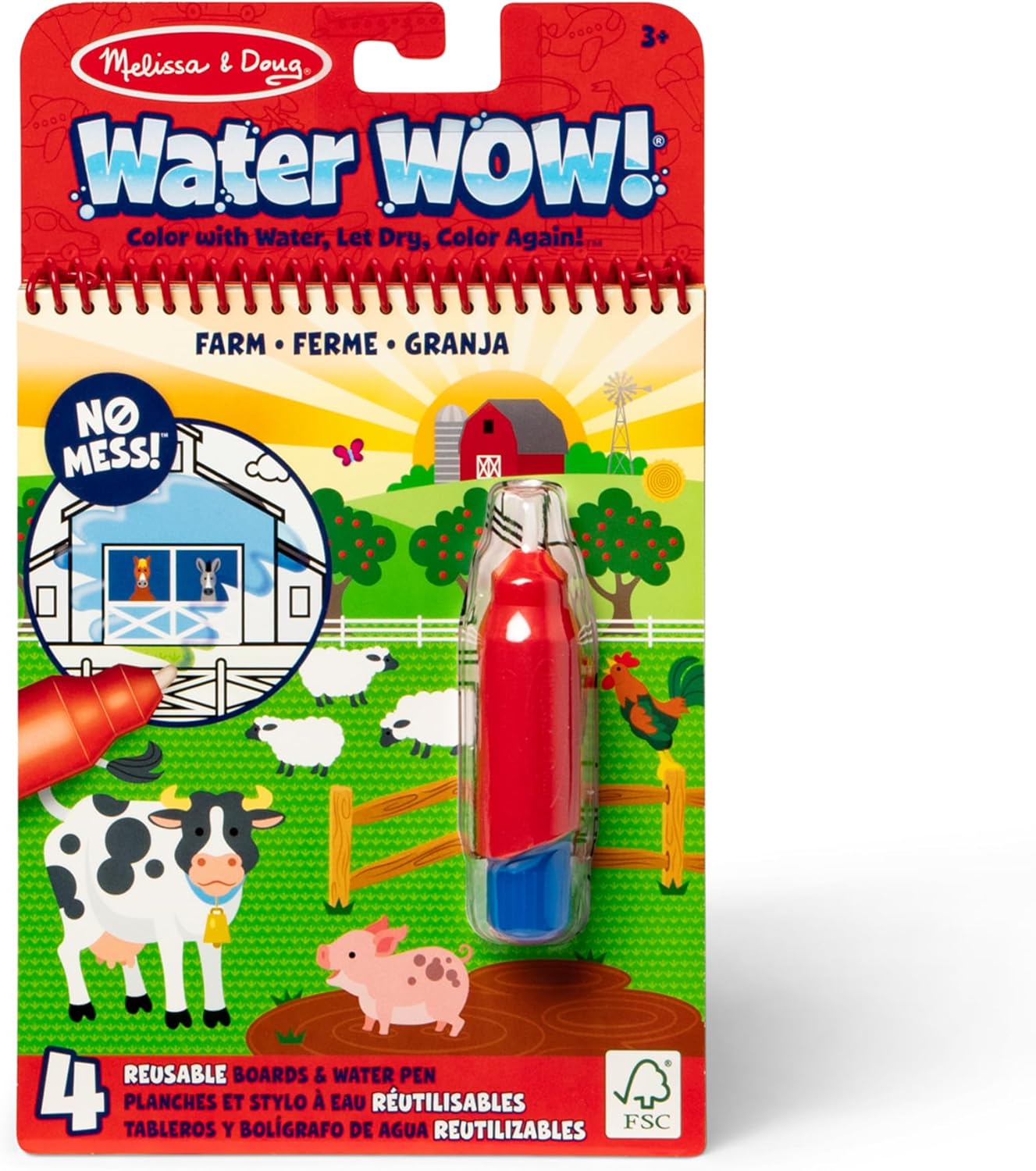 Melissa & Doug On The Go Water Wow! Mess Free Coloring Book, Reusable Water-Reveal Activity Pad, Dinosaurs, Travel Toys, Party Favors, for Toddlers & Kids Ages 3+
