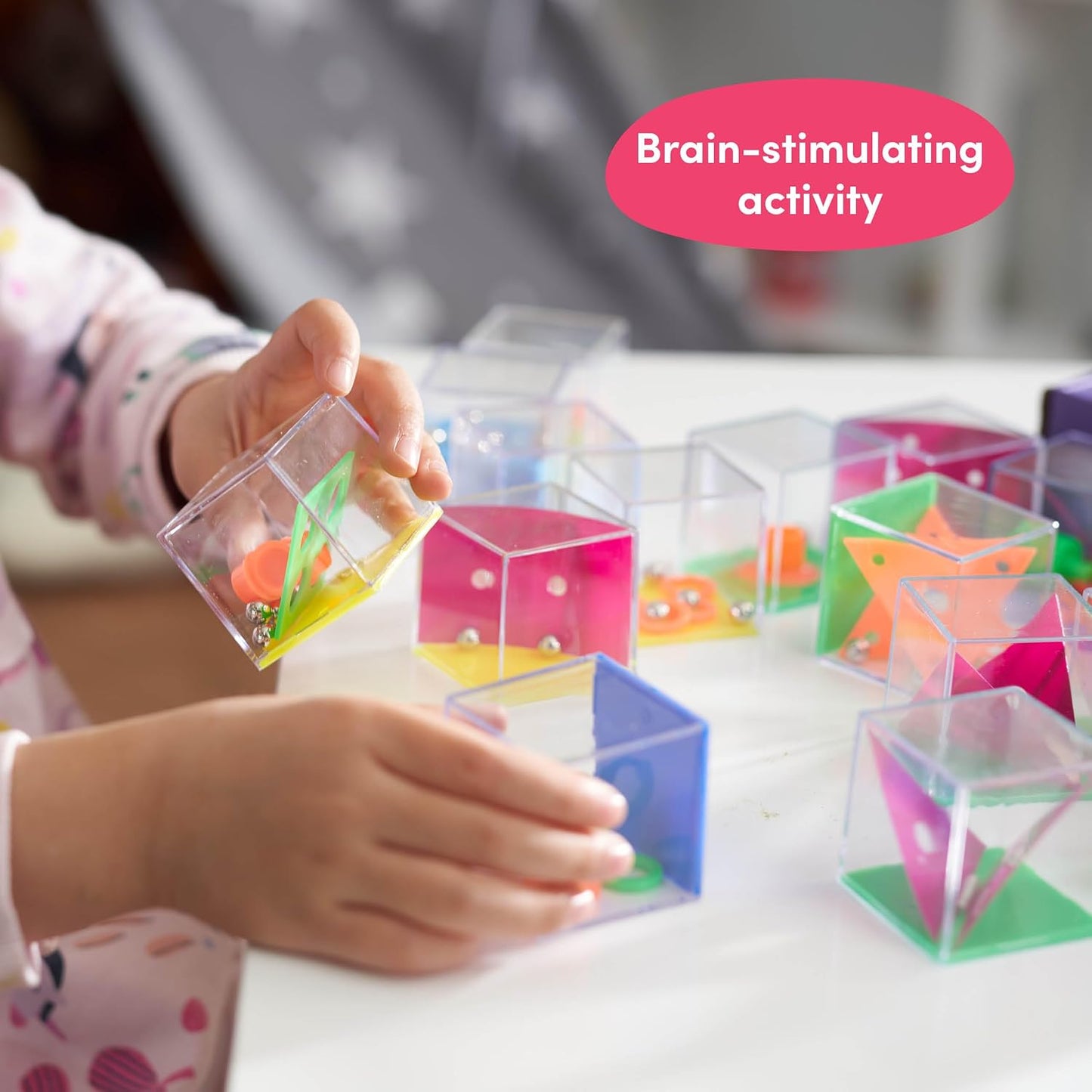 THE TWIDDLERS 12 Pack Brain Teaser Puzzle Cubes, Kids Party Favors - Assorted Difficulty Levels, Christmas Goodie Bag Fillers, Birthday Party Toys, Educational Classroom Prizes, Gifts for Boys Girls