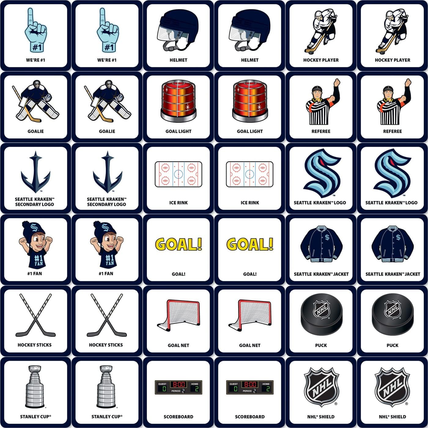MasterPieces NHL Chicago Blackhawks Matching Game, For Ages 3+ - Fun Family Entertainment for Kids and Adults - Educational, Engaging, and Perfect for Game Night, Interactive Classroom Activities