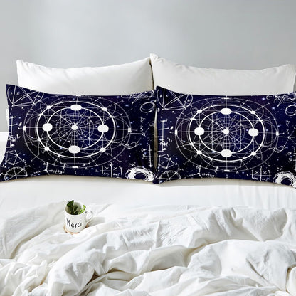 Erosebridal Chemistry Lab Fitted Sheet Twin Size Chemical Equation Bed Sheets for Boys Girls Chemical Elements Science Theme Bed Set Teens Kids Science Students Bedding Set School Dorm Room Decor