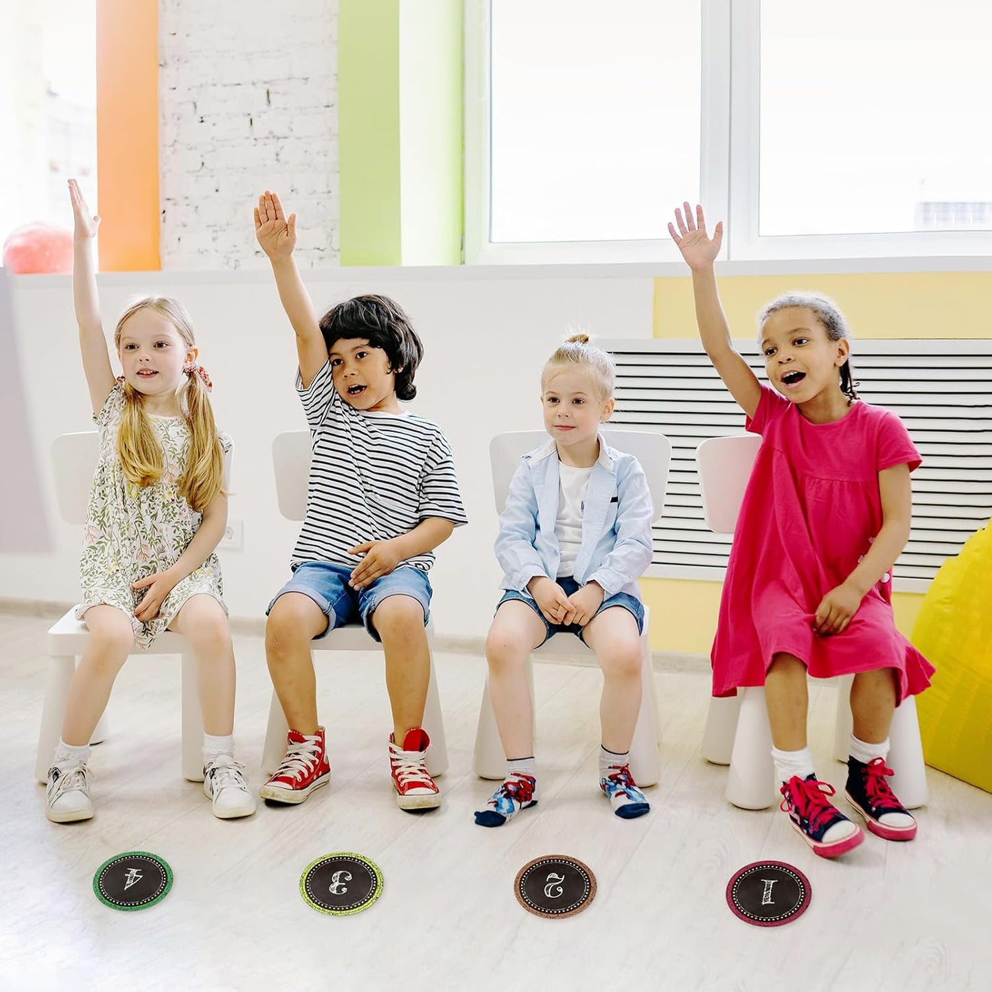 SICOHOME Number Spot Markers Stickers - 36Pcs Line up Spots for Classroom Floor Number Stickers for Classroom Line up Dots Numbers Floor Numbers Back to School Kindergarten Preschool Supplies