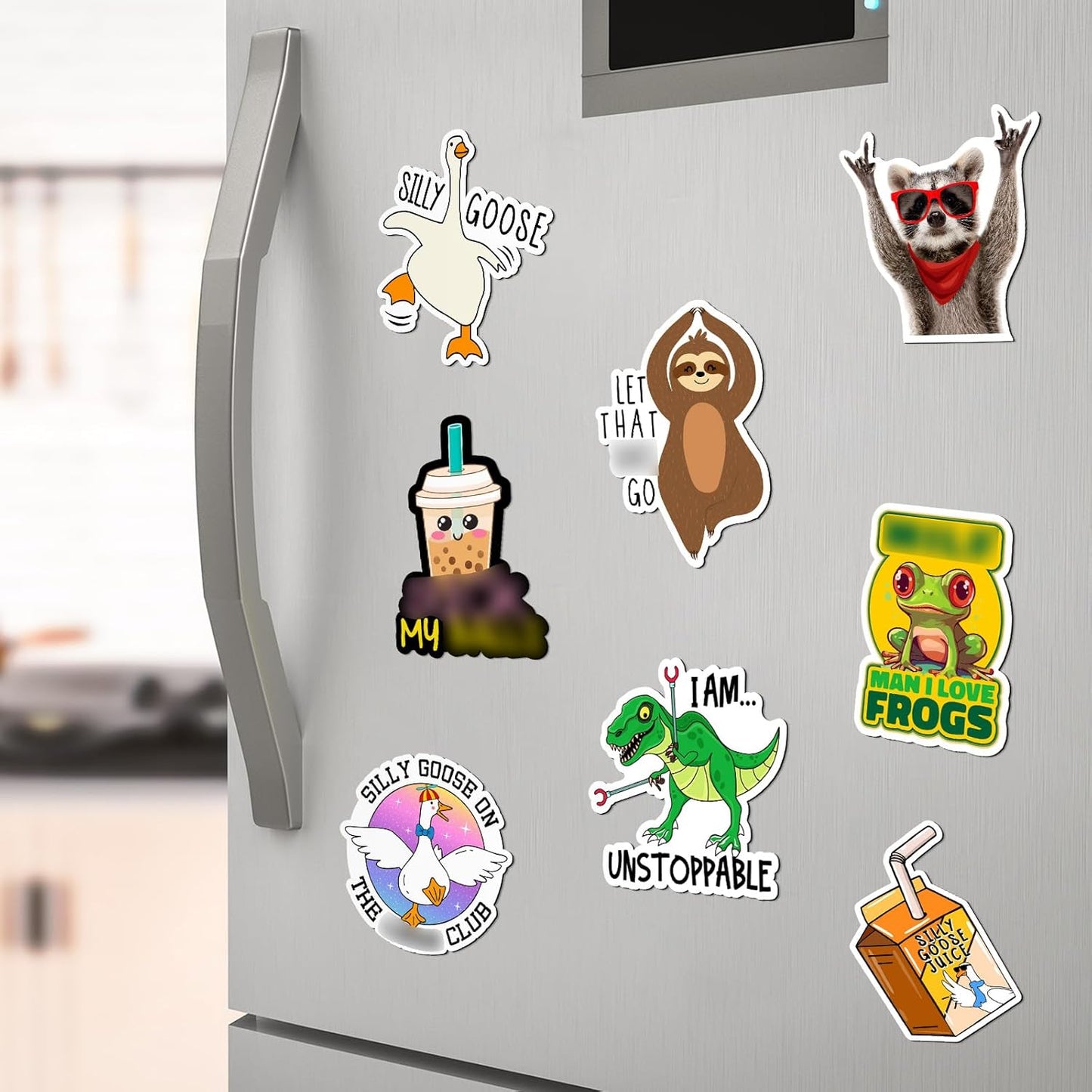 Ceenna 20 Pcs Funny Fridge Magnets Reusable Cute Animals and Words Fun Anime Refrigerator Magnets for Office Work Home Car Locker Cabinet Gifts Decorations(Classic Style)
