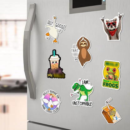 Ceenna 20 Pcs Funny Fridge Magnets Reusable Cute Animals and Words Fun Anime Refrigerator Magnets for Office Work Home Car Locker Cabinet Gifts Decorations(Classic Style)