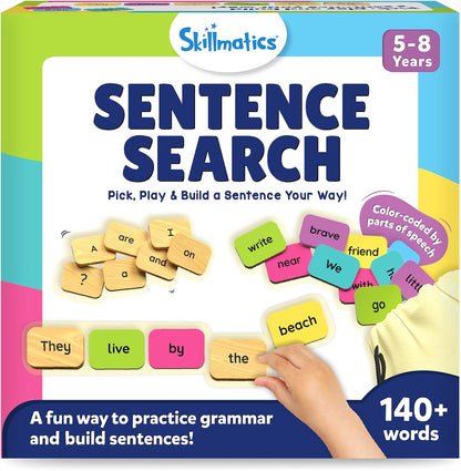 Skillmatics Wordables Level 1 & Sentence Search Bundle, Learning Toys, Screen-Free Language Game, Educational Gifts for Ages 5, 6, 7, 8, 9 & Up