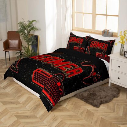 Drum Kit Duvet Cover,Kids Musical Instruments Bedding Set,Rock Music Comforter Cover for Boys Girls Room Decor,Neon Lighting Lightweight Bedspread Cover Twin Size with 1 Pillow Case(No Comforter)