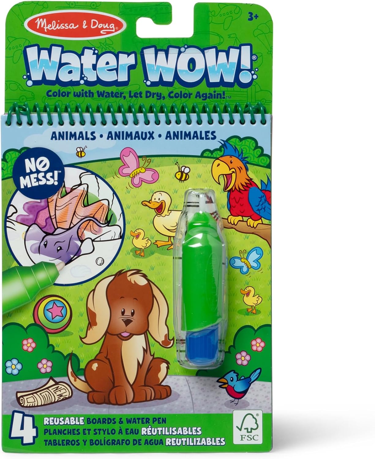 Melissa & Doug On The Go Water Wow! Mess Free Coloring Book, Reusable Water-Reveal Activity Pad, Dinosaurs, Travel Toys, Party Favors, for Toddlers & Kids Ages 3+