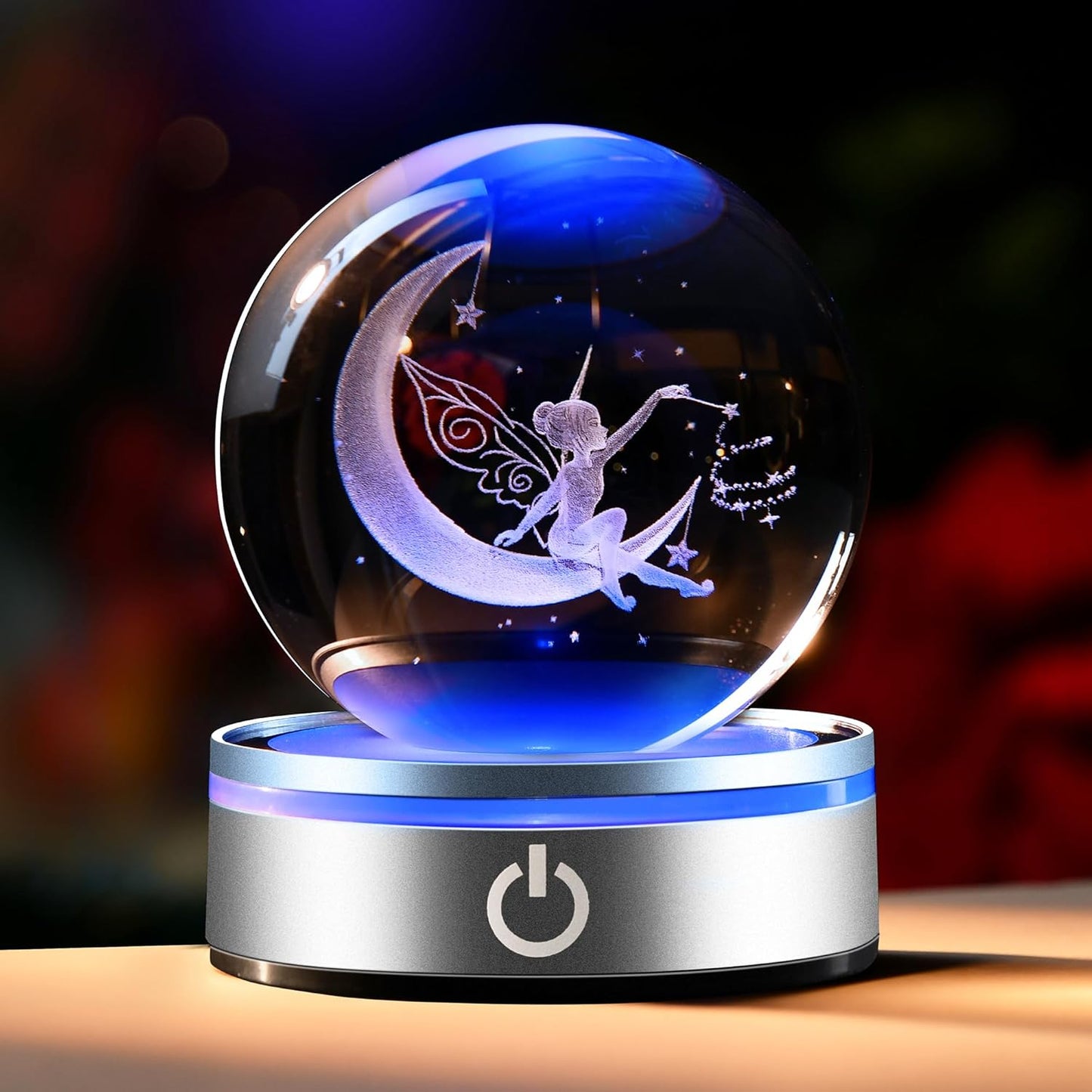 IFOLAINA 3D Solar System Crystal Ball Model Gift Space Astronomy Gift Planets Multicolor Universe Globe Ball Science Astrophysics Gift Night Light Kids Bedroom Adults Gift