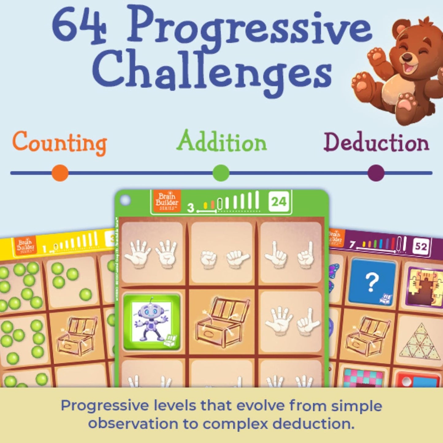 FoxMind Games: Smart Cookies Logic Puzzle Game, Deduction Game for Kids Ages 6+ and Brain Teaser Lovers, STEM Learning Toy from Brain Builder Series, Develops Problem-Solving Skills, 1+ Players