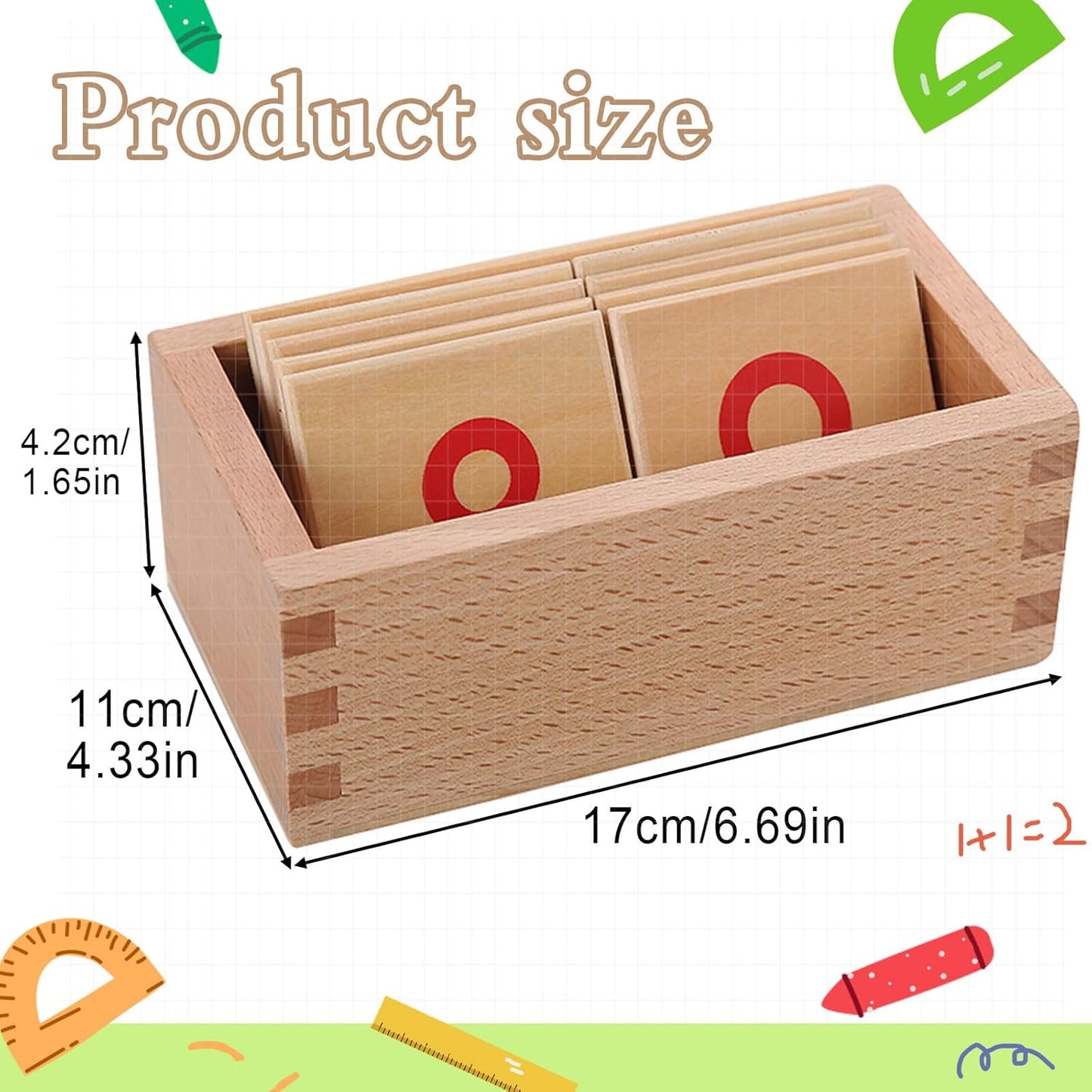 Montessori Math Materials Numeral Cards for Preschool Early Learning Tool