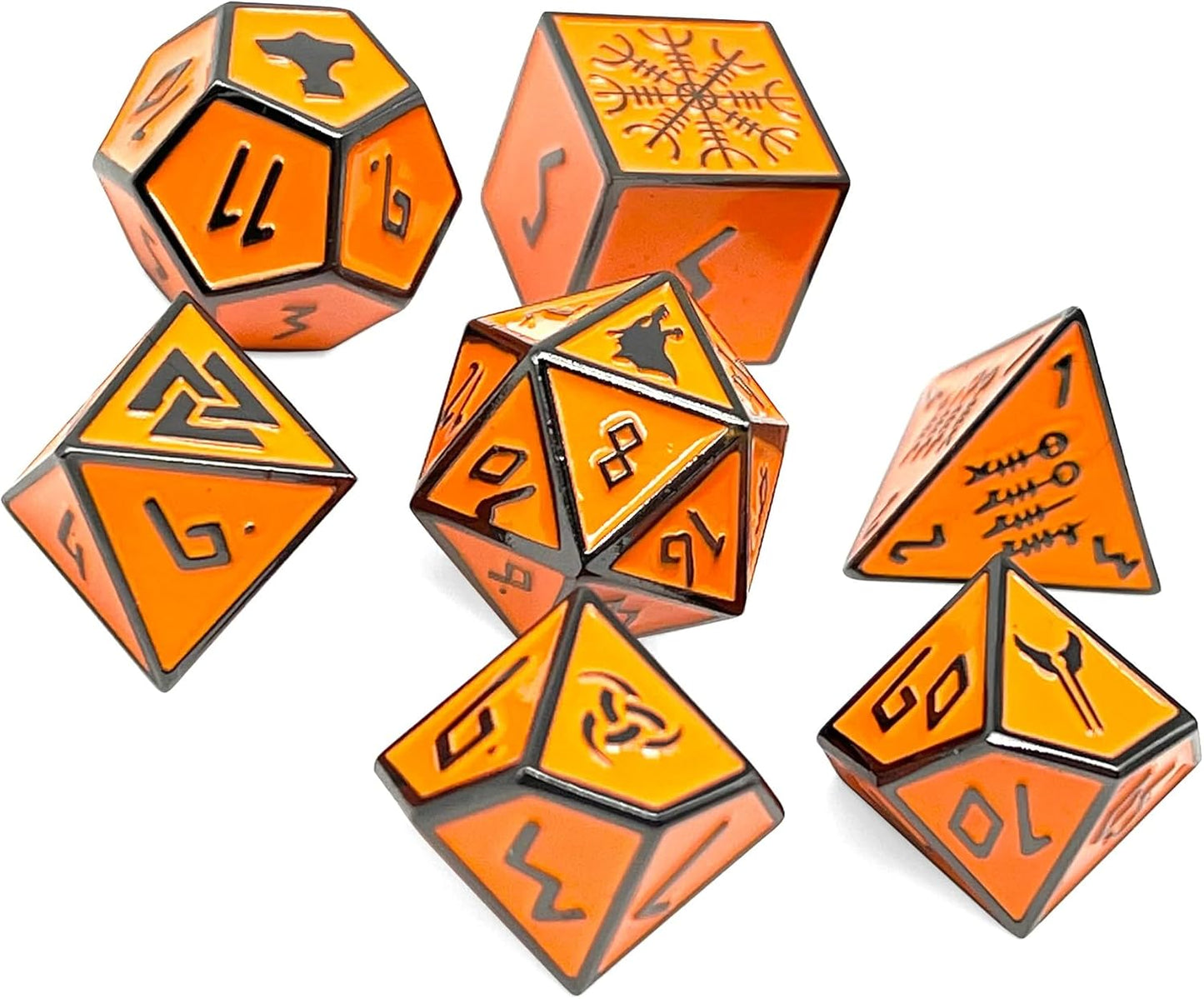 Norse Foundry Set of 7 Banshee Wail Norse Series Full Metal Polyhedral Dice RPG Math Games DND Pathfinder