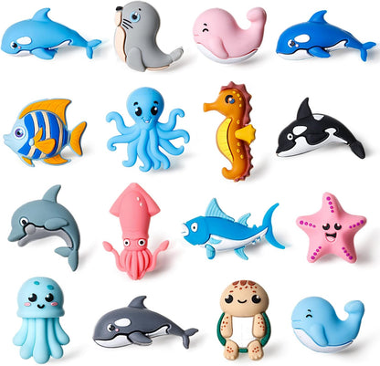 Ferreve 16 Pcs 3D Sports Football Beads Silicone Focal Beads for Keychain Making Pens for Beadable Keychain DIY Crafts Necklace Bracelet Phone Chain Charms Jewelry Making