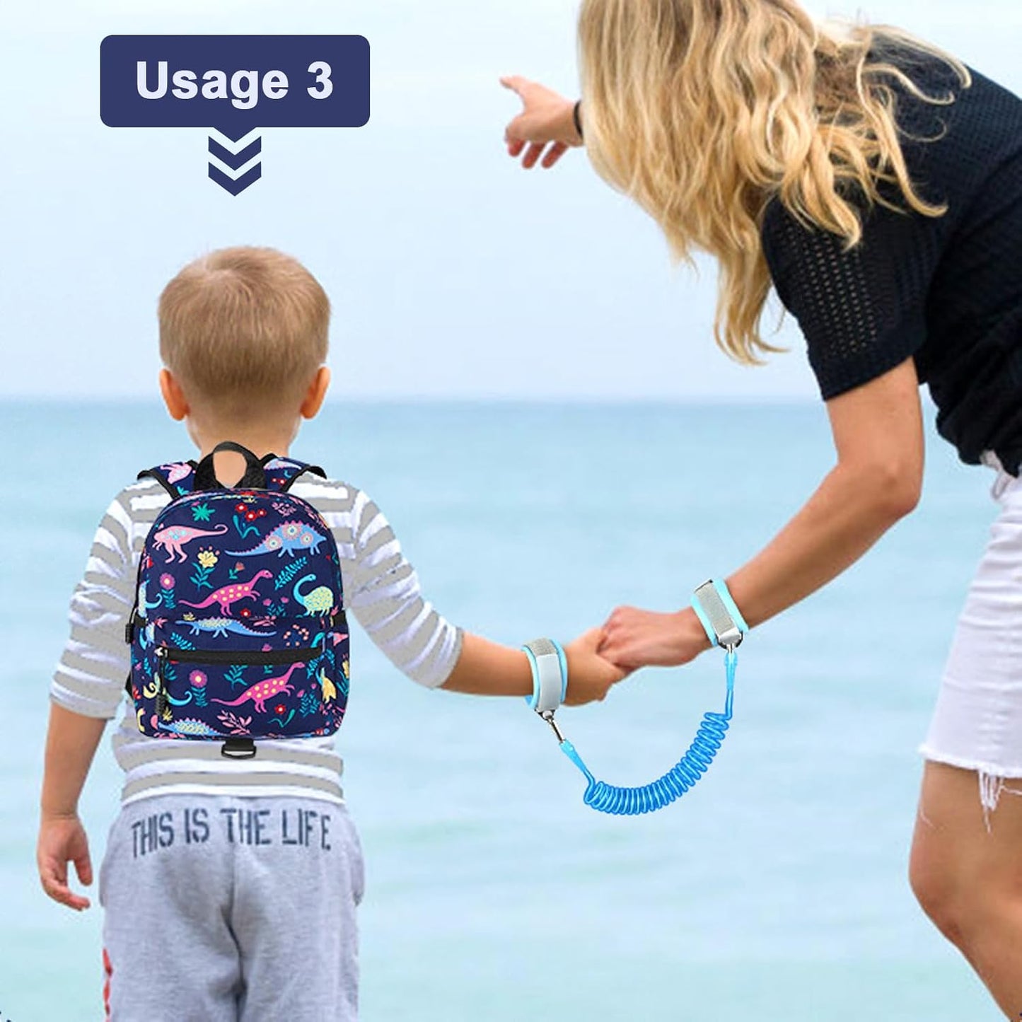 Accmor Toddler Backpack Leash, Mini Child Backpack with Anti Lost Wrist Link, Cute Kids Backpack Leash Walking Harness for Outdoor Travel, Small Excavator Backpack Tether for Baby Boys Girls Ages 1-3