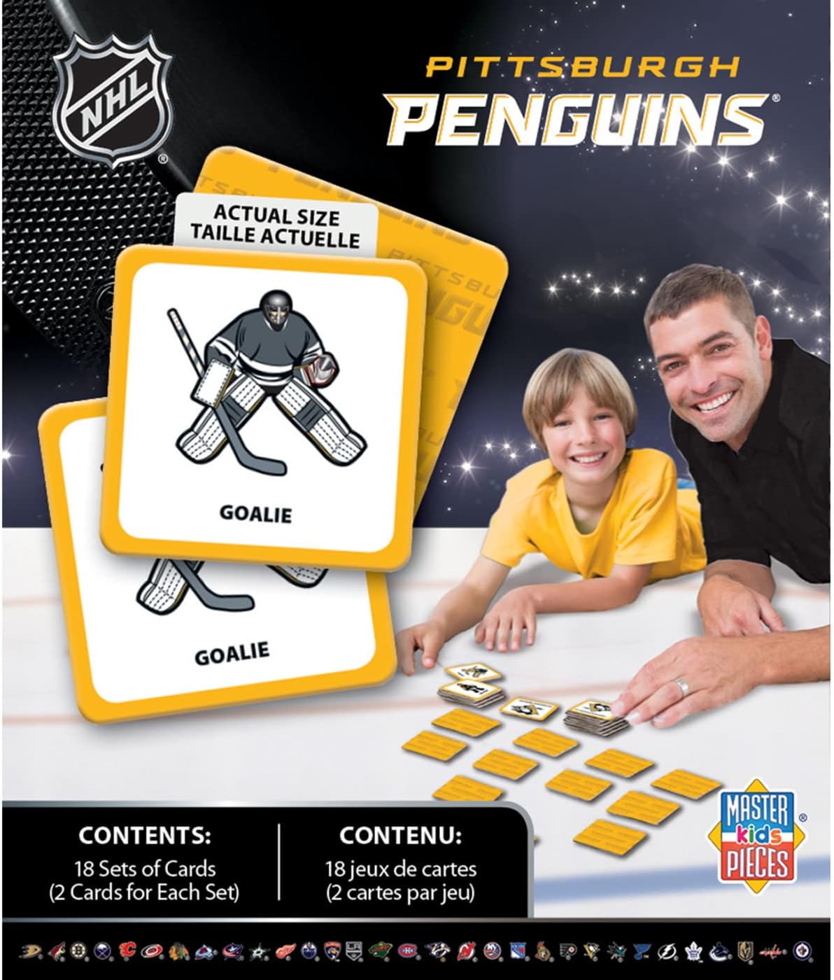 MasterPieces NHL Chicago Blackhawks Matching Game, For Ages 3+ - Fun Family Entertainment for Kids and Adults - Educational, Engaging, and Perfect for Game Night, Interactive Classroom Activities