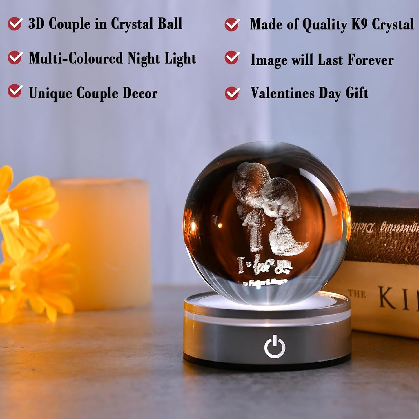 IFOLAINA 3D Solar System Crystal Ball Model Gift Space Astronomy Gift Planets Multicolor Universe Globe Ball Science Astrophysics Gift Night Light Kids Bedroom Adults Gift