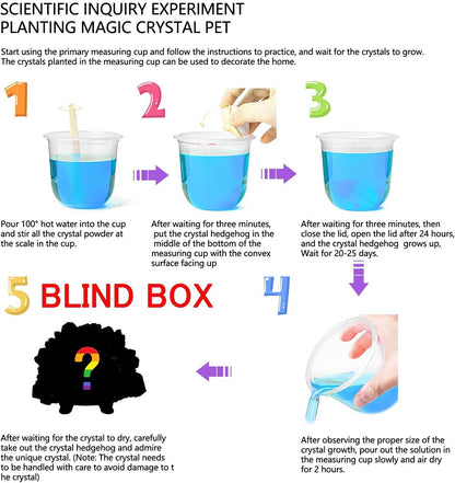 Crystal Growing Toys for Kids - Vibrant Colorful Crystal Hedgehog to Grow,Science Experiments Learning and Education for Kids STEM Gifts for Boys & Girls 8 Years + (Moss Green)