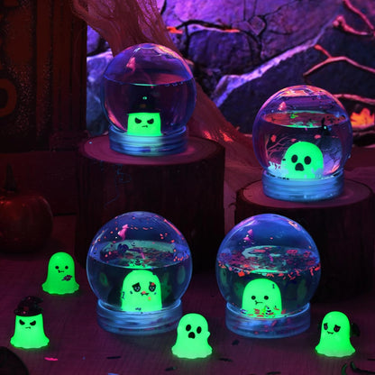 12 Sets DIY Duck Snow Globe Kit for Kids, 12 Globe Bottles, Glow in The Dark Duck Figurines, Glitter Sequins & Mini Hot Glue Gun, Summer Fun Craft Activity Set, Birthday Party Favor Gift