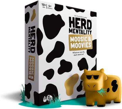 Herd Mentality: Udderly Funny Family Board Game | Easy & Fun for Big Groups of 4-20 Players | Includes 20 Extra Exclusive Questions