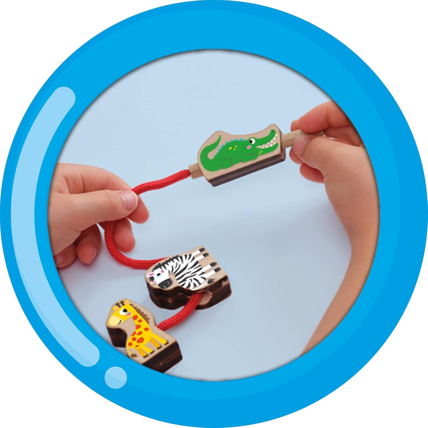 SES Creative 14487 My First - Lacing Wooden Animal Beads