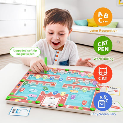 zhiwuzhu Magnetic Alphabet Maze,Montessori Toys,Alphabet Puzzle Toddler Toys for Ages 2-4,Sensory Toys Fine Motor Skills,Birthday Gifts for Kids