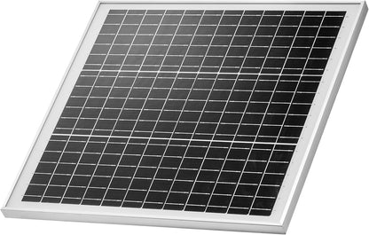 VEVOR 20W 12V Solar Panel Battery Charger, Solar Battery Trickle Charger Maintainer with Built-in Controller & 0-60° Adjustable Pole Mount Bracket, IP67 for Gate Fence Farm Lawn (Fit 1.5" - 3" Poles)