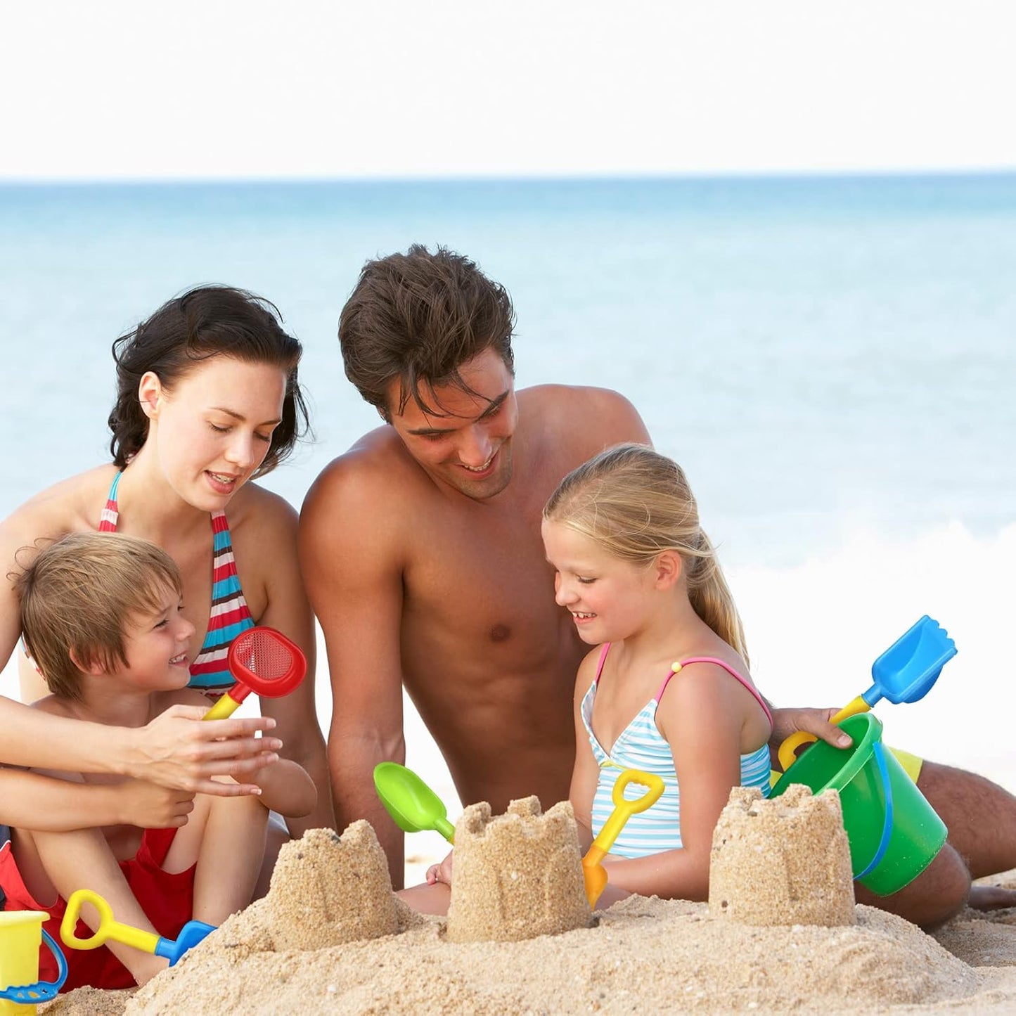 Skylety 8 Pieces Sand Shovels for Kids Colorful Plastic Rake Summer Beach Sand Sifter Shovel for Planting Digging Garden Tool Travel Beach Essentials