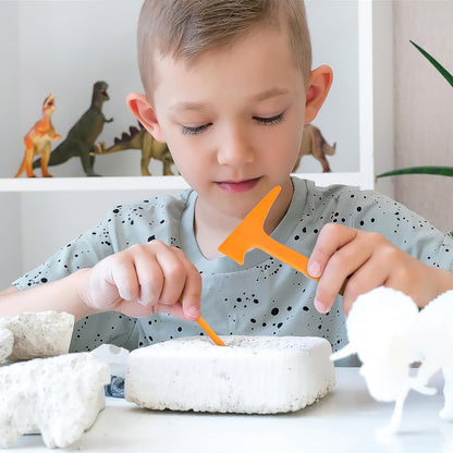 3sets Plastic Dig Tool Set: Archaeological Excavation Tool Kit Dino Dig Kit with Mini Hammer Chisel Brush Scraper for Gems