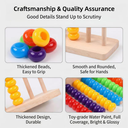 Color Matching Stacking Puzzle Game for Kids & Adults – Fast-Paced Pattern Challenge Ring Stack Brain Teaser – 2 Player Competitive Tabletop Game Night Set with Racks, 60 Rings