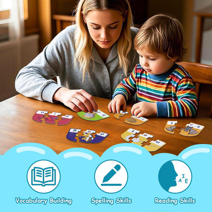 CVC Puzzle Cards for Kids – Phonics & Spelling Games for Toddlers, 3-Letter Word Puzzles for Preschool & Kindergarten, Perfect for Speech Therapy & Early Learning Classroom Essentials