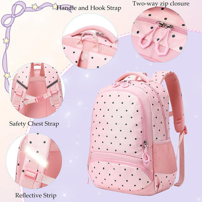 Girls Backpack for Elementary Unicorn Backpack Kids Backpack School Bookbag for Girls 3 in 1 Set Back to School