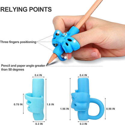 KOABBIT Pencil gripper kids/toddler handwriting aid tools for beginners,Pencil Holder for preschooler 2-4 Years learning to Write for Children's Training Pen Holding Posture Correction Tools(3 PACK)
