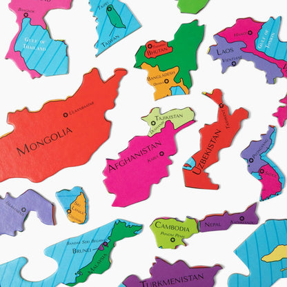 GeoToys GeoPuzzle, World Jigsaw Puzzles, 68 Pc Geography Game & Map Puzzle, Educational Games & Kids Learning Activities, Puzzle Gifts for Children Ages 6-9, Fun Learning Toys for Kids