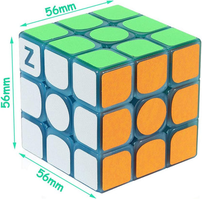 TANCH Blue Fluorescent Speed Cube 3x3x3 Glow in The Dark Luminous Magic Cube Puzzle Toy