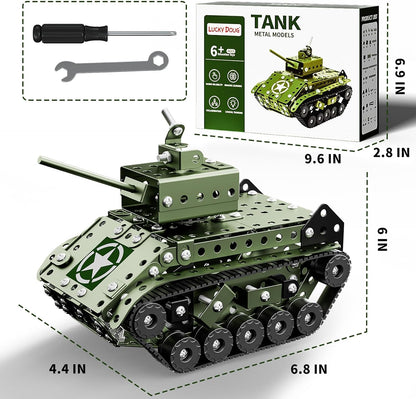 Lucky Doug STEM Building Projects Model Truck Set - Building Toys for Kids Ages 8-12, Assembly Science Army Toys for Boys 8 9 10 11 Years Old