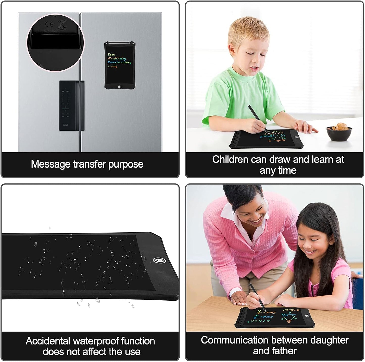 4 Pack LCD Writing Tablet for Kids, Colorful Toddler Drawing Tablet Doodle Board, Erasable Reusable Electronic Drawing Pad, LEYAOYAO Educational and Learning Toy for 3-6 Years Old Boy and Girl