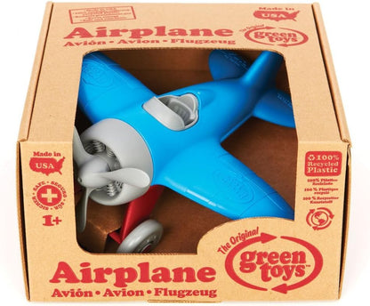 Green Toys Airplane - BPA, Phthalates Free, Blue Air Transport Toy for Introducing Aeronautical Knowledge, Improving Grasping Power. Toy Vehicles