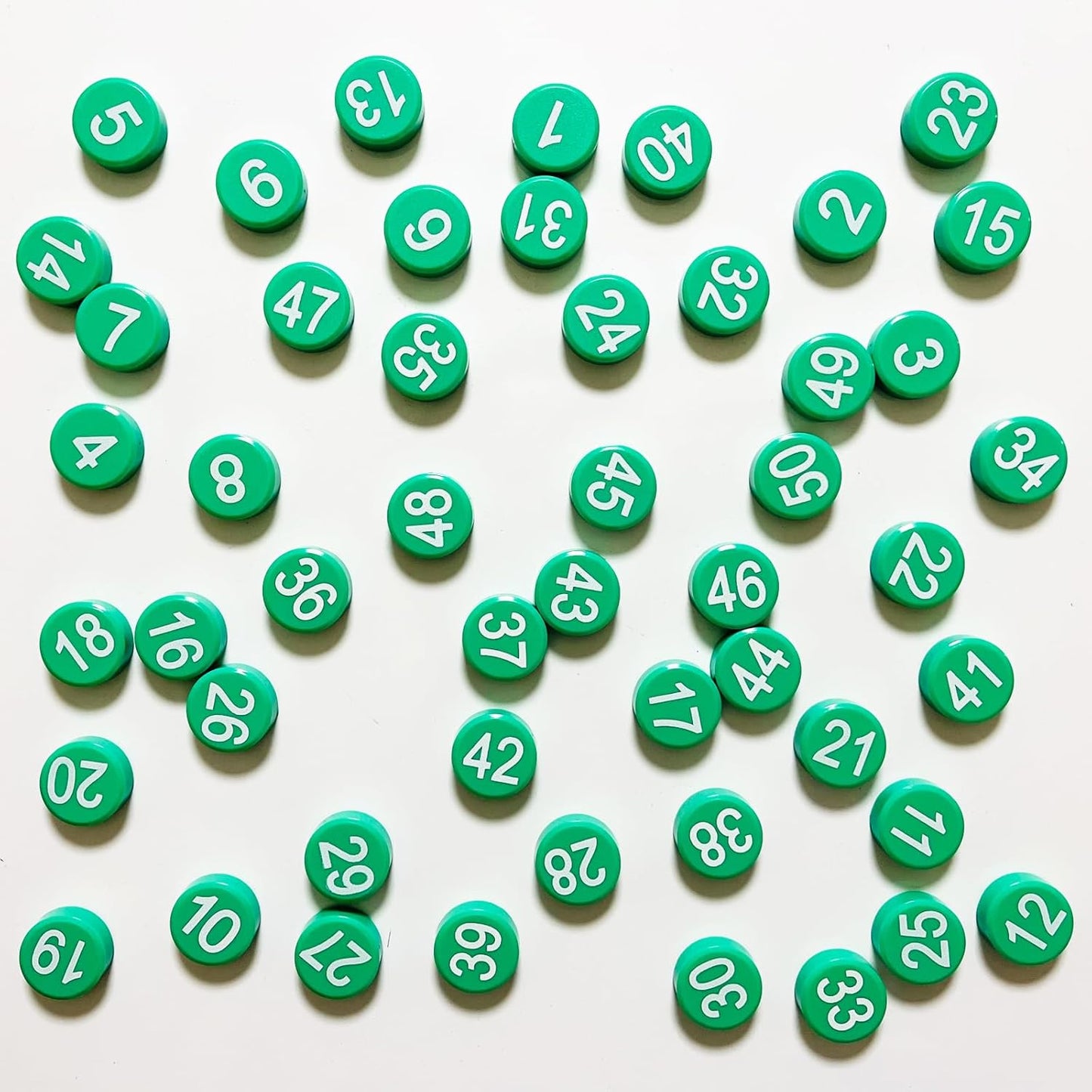 1-50 Magnetic Numbers, Magnets with Number for Dry Erase Boards, Round Number Refrigerator Magnets for Whiteboard in Home and Office (0.8" Diameter, Black)
