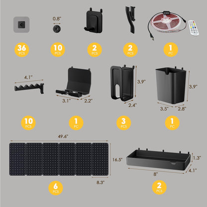 Pegboard Combination Kit - Pegboards and Accessories Modular Hanging for Wall Organizer, Crafts Organization, Ornaments Display, Nursery Storage, Peg Board