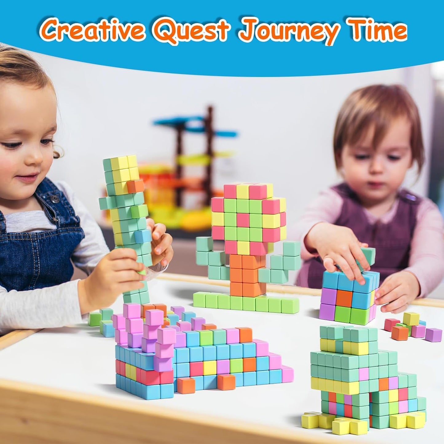 Apluses 42PCS Magnetic Blocks, Gifts for 3 4 5 6 Year Old, Magnet Building Blocks for Toddlers, Girls & Boys, Sensory - Montessori - Autism - Magnetic Toys for Kids Ages 3-5 4-8