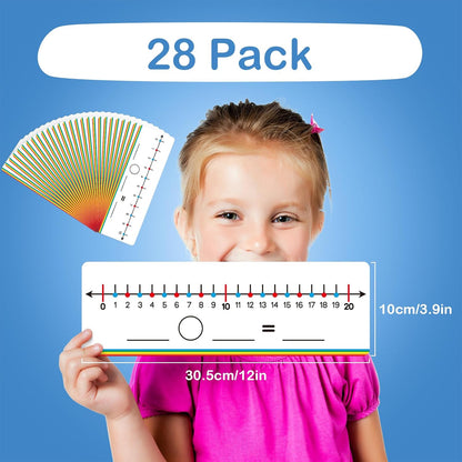 Aizweb 12 Pack Dry Erase Board Card,9" x 12" Small Whiteboard Number Line 120 Numbers Chart Ten Frame,Math Manipulatives Addition Subtraction Game for Student Classroom Must Haves Teacher Supplies