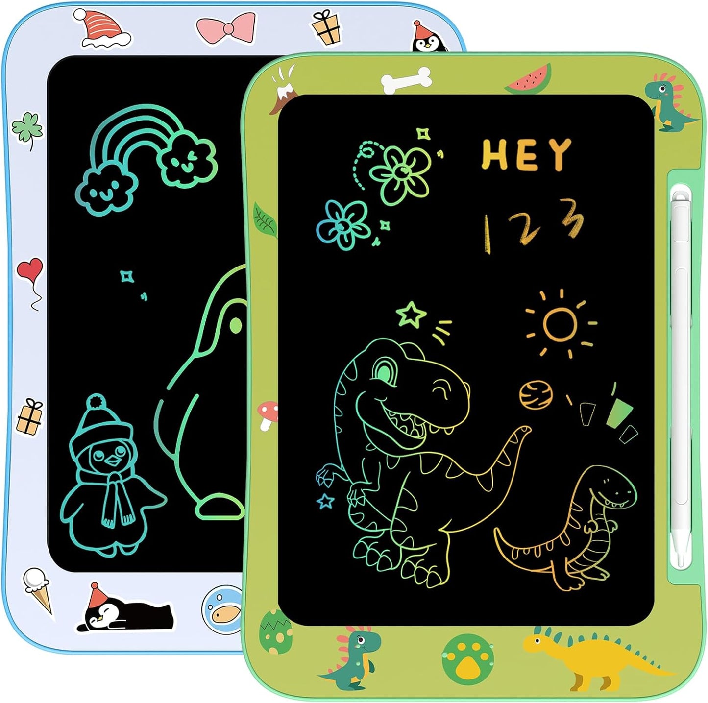 Genialba LCD Writing Tablet for Kids, Colorful Screen Drawing Board for 3-7 Year Old Boys & Girls - Educational Toys for Birthday & Christmas (Penguin)