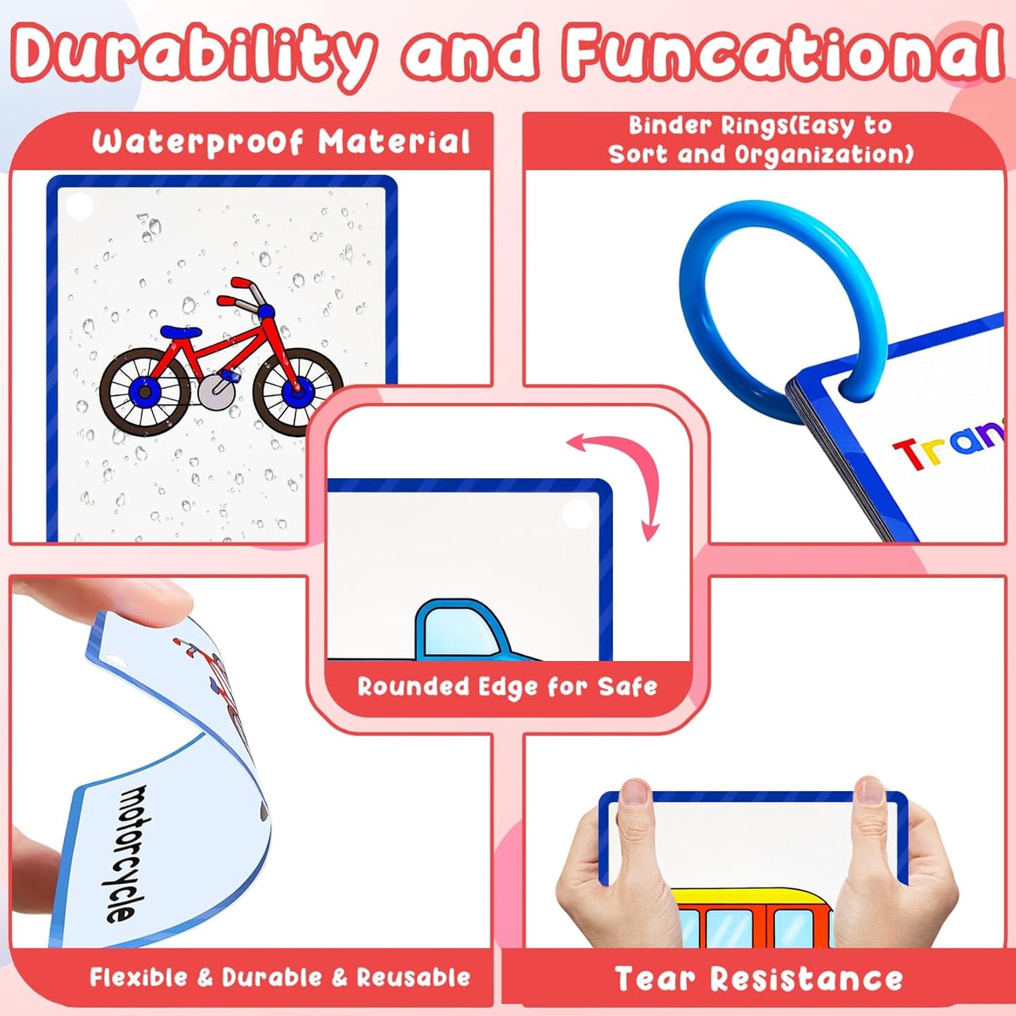 Learning Flashcards Number, 28 Different Number Educational Cards, Social Learning Card for Kids