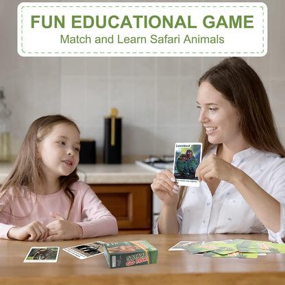 BenBen Go Fish Card Game for Kids, 104 Cards, Ocean Theme Memory Matching Game, Sea Animals Learning Playing Cards, Picture Cards with Real Photos, Fun Facts, 2-8 Players