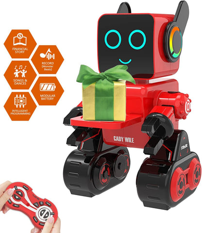 okk Robot Toy for Kids, Smart RC Robots for Kids with Touch and Sound Control Robotics Intelligent Programmable, Robot Toy with Walking Dancing Singing Talking Transfering Items for Boys Girls (White)