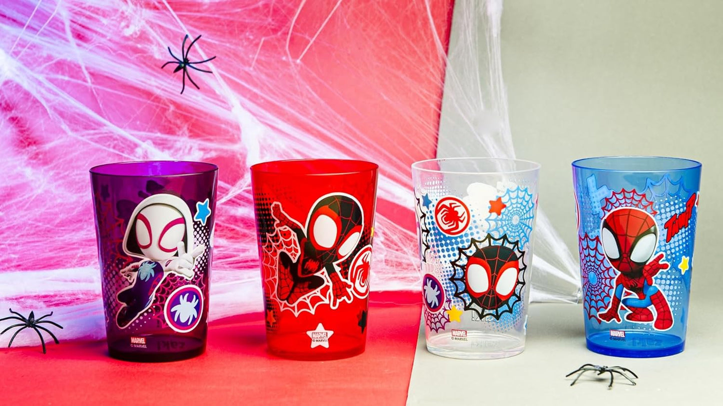 Zak Designs 14.5oz Disney Frozen 2 Nesting Tumbler Set Includes Durable Plastic Cups, Fun Drinkware is Perfect for Kids, 4pk (14.5oz, Anna & Elsa & Olaf)